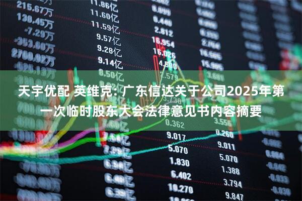 天宇优配 英维克: 广东信达关于公司2025年第一次临时股东大会法律意见书内容摘要