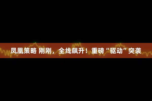 凤凰策略 刚刚，全线飙升！重磅“驱动”突袭