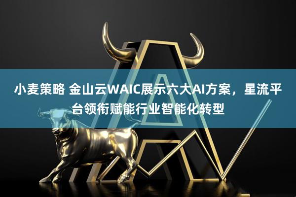 小麦策略 金山云WAIC展示六大AI方案，星流平台领衔赋能行业智能化转型